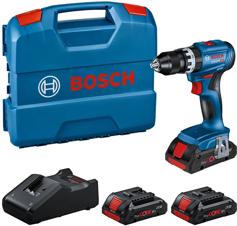 PRO GSB 18V-45 Accu klop-/schroefboormachine 3x 4.0Ah ProCore - 0615A5002U by Bosch Professional – product image