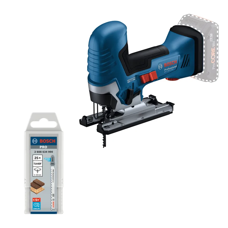 PRO GST 18V-125 S Accu decoupeerzaag + 25x zaagblad - 0615V0003B van Bosch Professional – productafbeelding