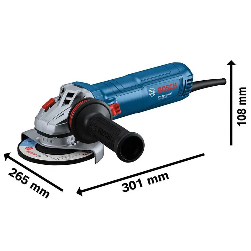 PRO GWS 12-125 Haakse slijper 125 mm 1200W + protection handgreep - 06013A6106 von Bosch Professional – Produktbild 2 von 2