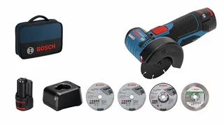 Bosch Akku-Winkelschleifer GWS 12V-76 mit 2 x 2,0 Ah Li-Ion Akku von Bosch Professional – Produktbild 1 von 5