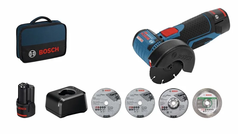 Bosch Akku-Winkelschleifer GWS 12V-76 mit 2 x 2,0 Ah Li-Ion Akku von Bosch Professional – Produktbild 1 von 5