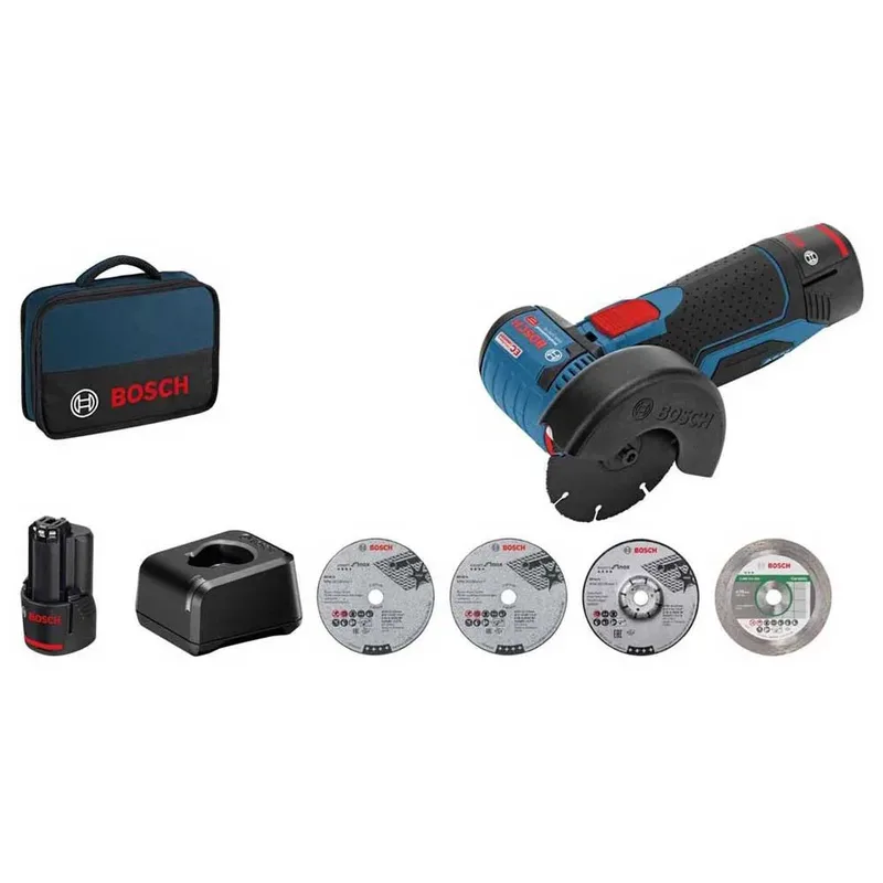 Bosch Akku-Winkelschleifer GWS 12V-76 mit 2 x 2,0 Ah Li-Ion Akku von Bosch Professional – Produktbild 2 von 5