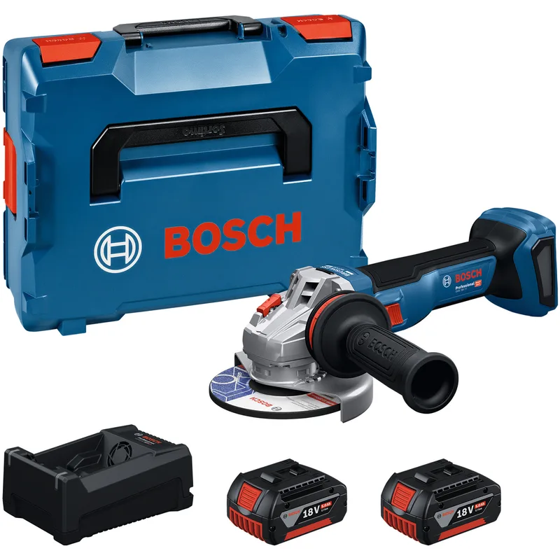 PRO GWS 18V-11 Accu haakse slijper 125 mm 2x 5.0Ah - 06019N4104 von Bosch Professional – Produktbild