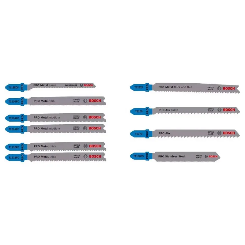 Pro Metal&alu Stichsägeblatt-set 92 Mm 10 Stücke by Bosch Professional – product image 1 of 6