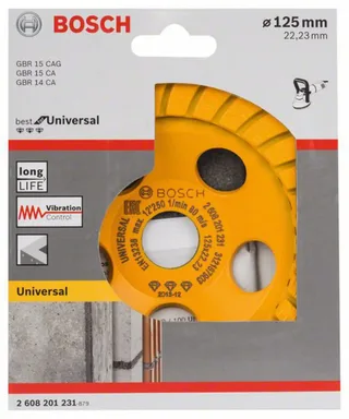 PRO Multi Material Topfscheibe, Ø 125mm, Schleifscheibe van Bosch Professional – productafbeelding 2 van 2
