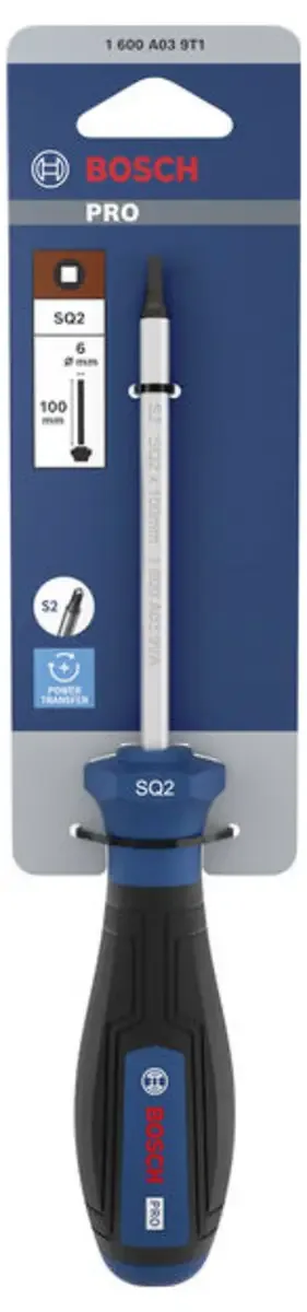 PRO Schraubendreher SQ2 x 100 mm Tournevis 4 pans Taille (tournevis) SQ2 Longueur de la lame: 100 mm de Bosch Professional – image du produit 2 sur 2