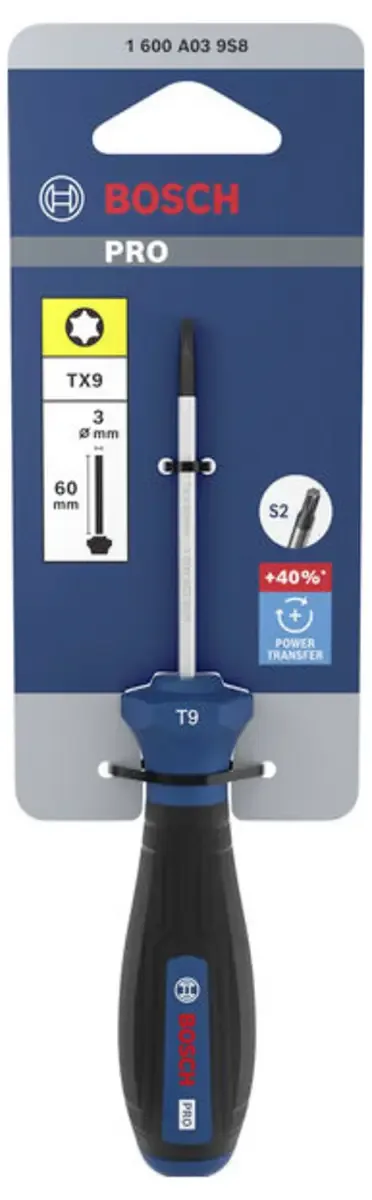 PRO Schraubendreher TX9 x 60 mm TX-Schraubendreher Größe (Schraubendreher) TX 9 Klingenlänge: 60 mm 1 St. by Bosch Professional – product image 2 of 2