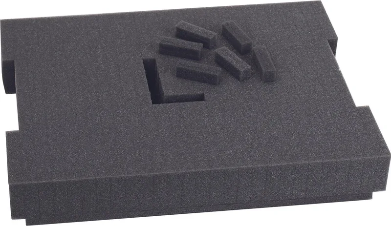 Rasterschuimstofinleg bij L-BOXX 102 410 x 317 x 61 mm 1st von Bosch Professional, Zwartgrijs – Produktbild