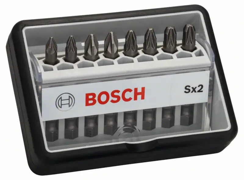 Robust Line 2607002557 Bit-Set 8teilig Kreuzschlitz Pozidriv Torsionszone by Bosch Home & Garden – product image