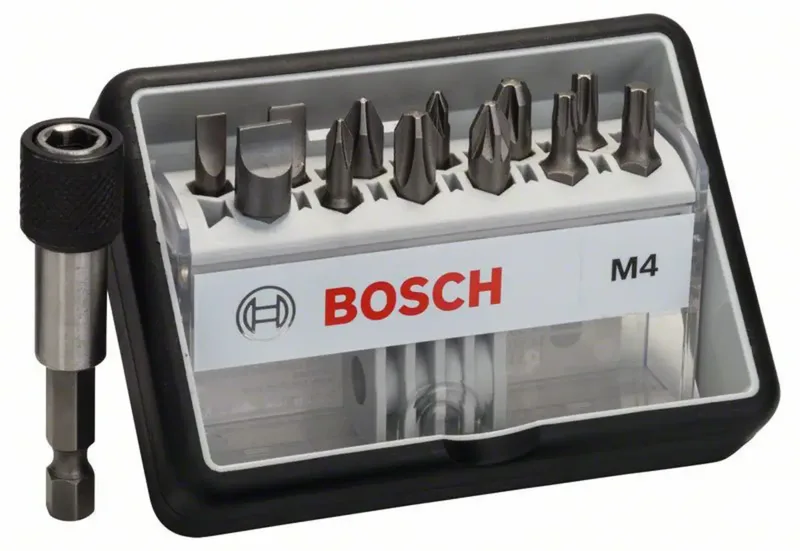 Robust Line 2607002566 Bit-Set 13teilig Schlitz, Kreuzschlitz Phillips, Kreuzschlitz Pozidriv, Innen-Sechsrund (TX) Torsionszone von Bosch Home & Garden – Produktbild