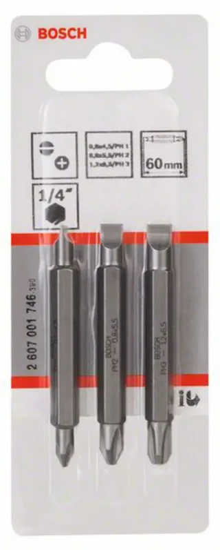 S0.6/ph1 S0.8/ph2 S1.2/ph3 Schroevendraaierbitset 3 Eenheden by Bosch Professional – product image 2 of 2