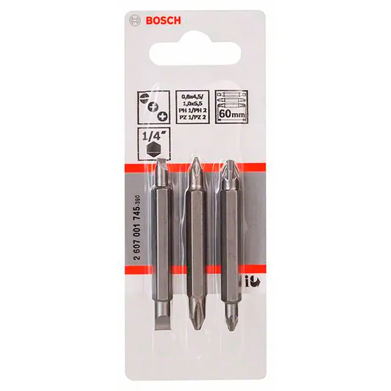 S0.6/s1.0 Ph1/ph2 Pz1/pz2 Schroevendraaierbitset 3 Eenheden von Bosch Professional – Produktbild 2 von 2