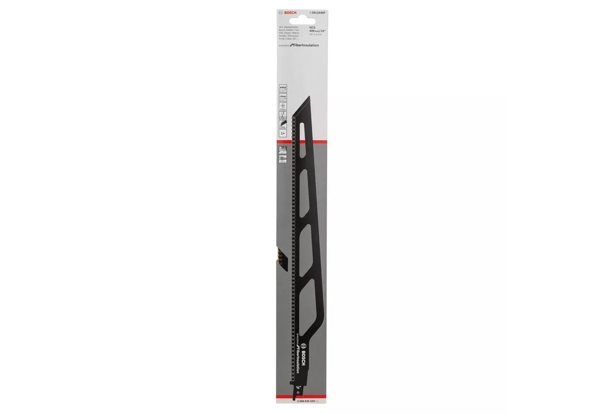 Säbelsägeblatt Bosch Pro Fibre Insulation S2013AWP Säbelsägeblatt, 1,5 x 45 x 400 mm de Bosch Professional – image du produit