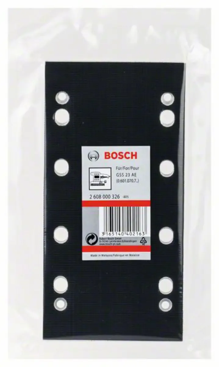 Schuurschijf 185 x 93 mm, voor GSS 23 AE, met klittenbandbevestiging Bosch Accessories 2608000326 de Bosch Professional – image du produit 2 sur 2