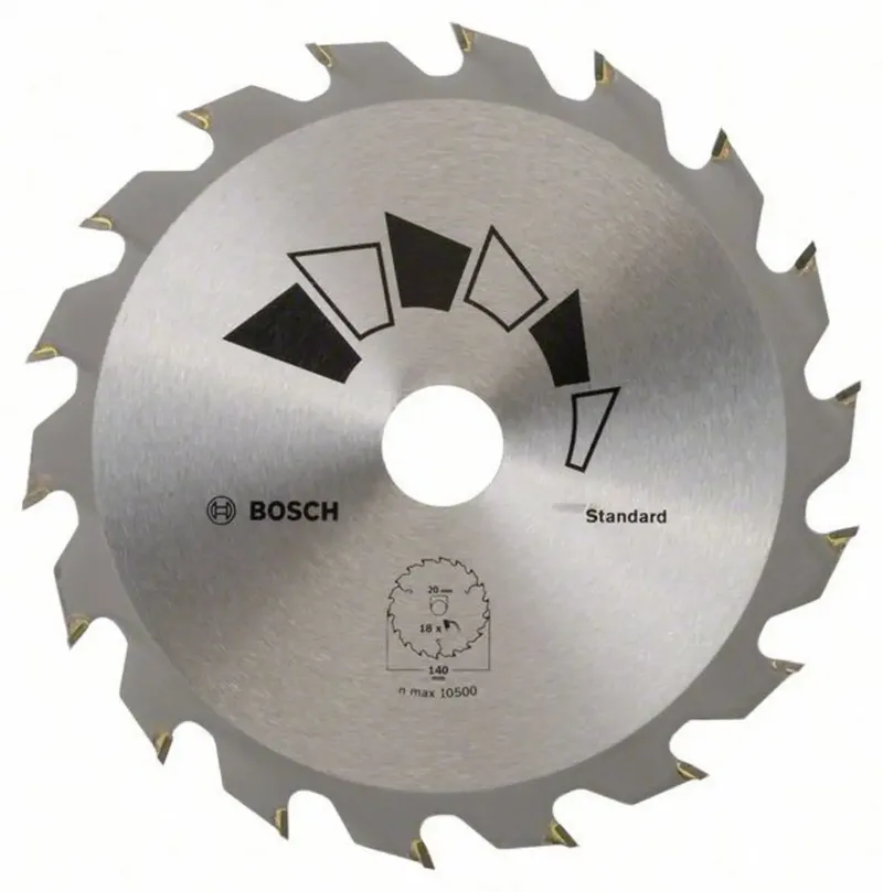 Standard 2609256B54 Hartmetall Kreissägeblatt 140 x 20 mm Zähneanzahl: 18 1 St. fra Bosch Professional – produktbillede