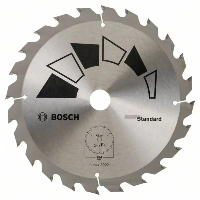 Standard 2609256B57 Hartmetall Kreissägeblatt 184 x 20 mm Zähneanzahl: 24 1 St. de Bosch Professional – image du produit