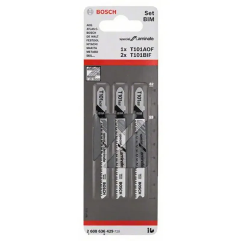Stb T-shaft 1x T101aof 2x T101bif Zaagblad 3 Eenheden van Bosch Professional – productafbeelding