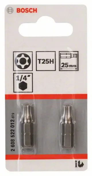 T25h C 25 Mm Beveiligde Torx-bit 2 Eenheden von Bosch Professional – Produktbild 2 von 2