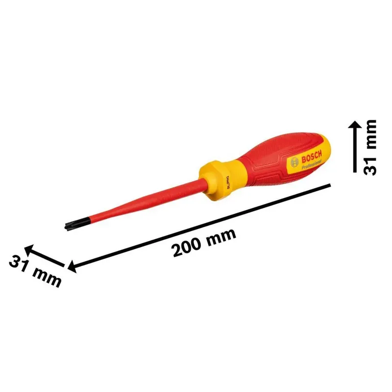 Tournevis Cruciforme Vde Sl/ph1x100 Insulated de Bosch Professional, Jaune, Rouge – image du produit 2 sur 2