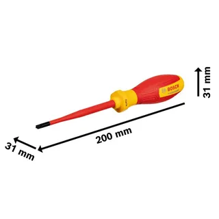 VDE Schroevendraaier - SL/PZ 1 van Bosch Professional, Geel, Rood – productafbeelding 2 van 2