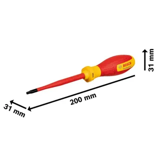 Tournevis Torx Vde Tx20x100 Insulated de Bosch Professional, Jaune – image du produit 2 sur 2