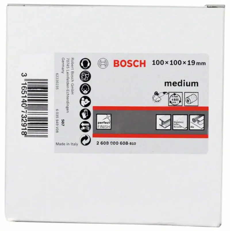Vliesschleifwalze Medium 2608000608, 100mm / 19mm, Schleifscheibe de Bosch Professional – image du produit 2 sur 2