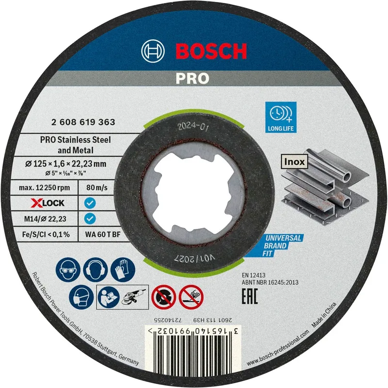 Bosch Accesorios X-lock Metalskæreskive 125 Mm 10 Enheder fra Bosch Professional – produktbillede 1 af 4