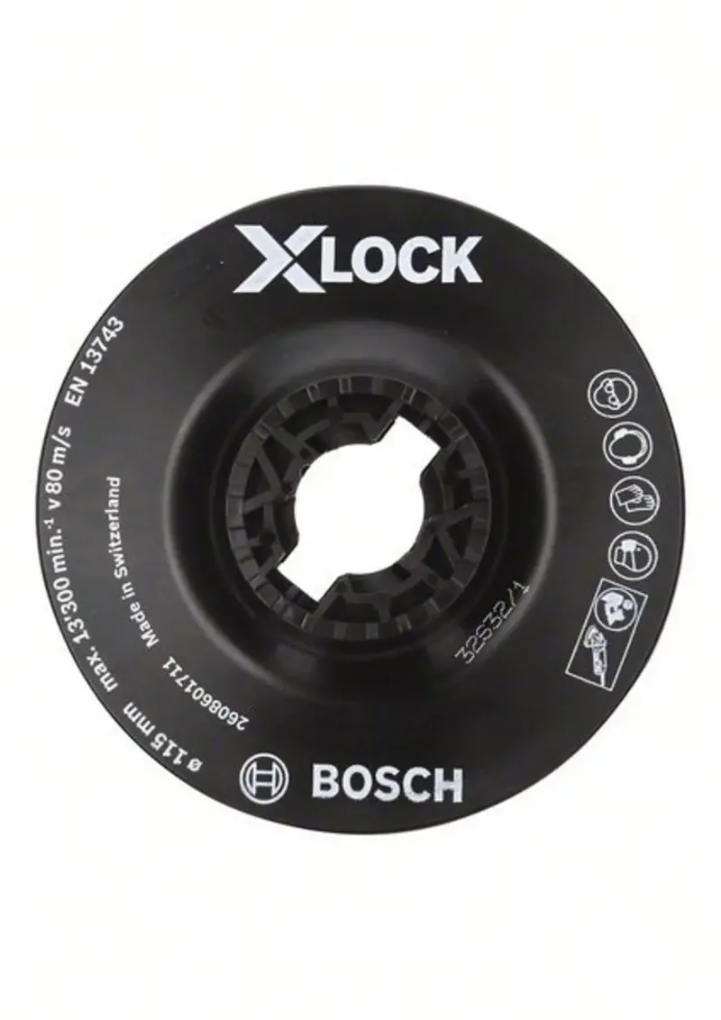 X-LOCK Stützteller, weich, 115 mm Bosch Accessories 2608601711 de Bosch Professional – image du produit