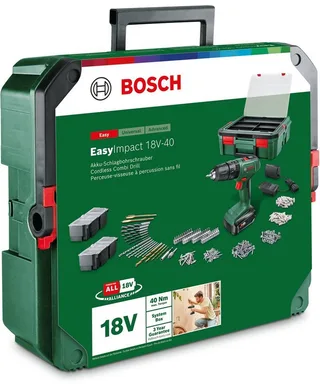 06039D810D Accu-klopboor/schroefmachine 18 V 1.5 Ah Li-ion Incl. 2 accu's, Incl. lader, Incl. kof by Bosch – product image 4 of 5