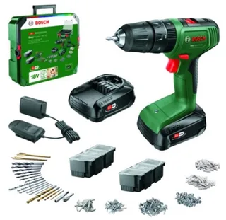 06039D810D Accu-klopboor/schroefmachine 18 V 1.5 Ah Li-ion Incl. 2 accu's, Incl. lader, Incl. kof by Bosch – product image 1 of 5