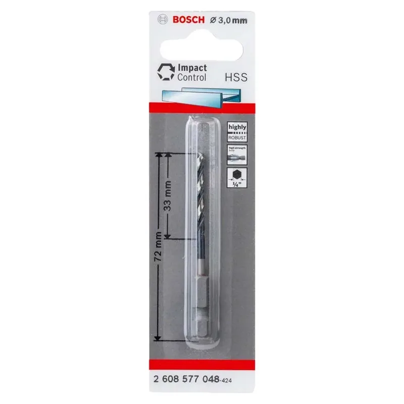 2608577048 Metaalboor - 1/4" zeskant - 3x72mm by Bosch Professional – product image 2 of 4