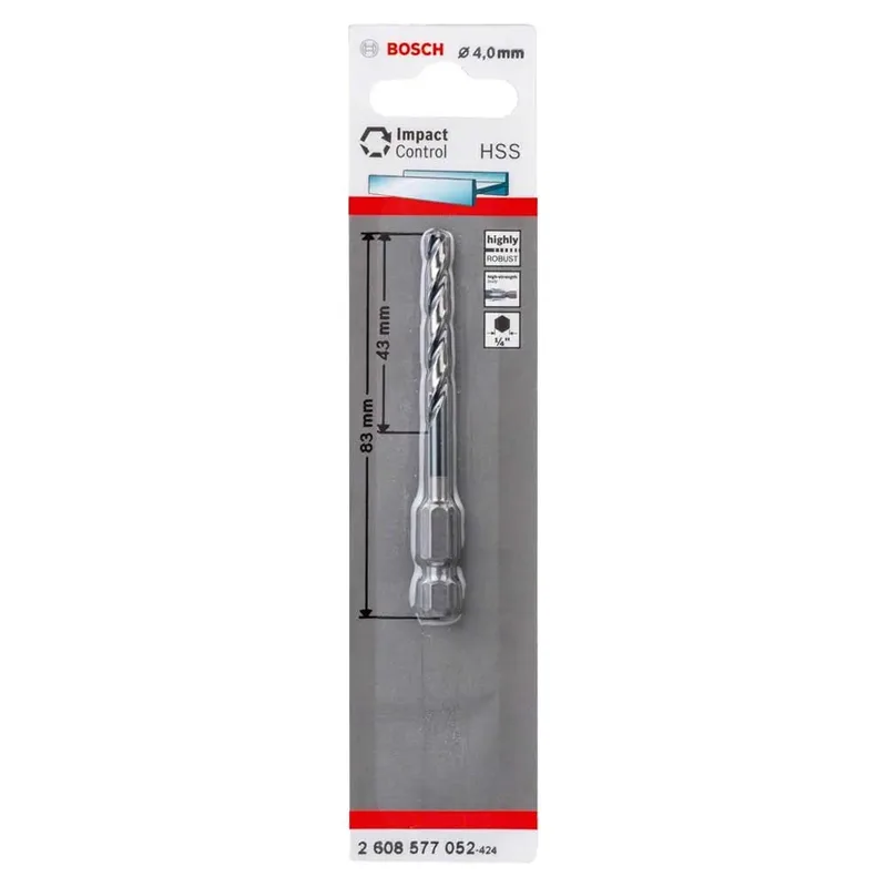 2608577052 HSS zeskantschacht Spiraalboor - 4 x 43mm fra Bosch Professional – produktbillede 2 af 4
