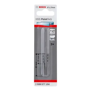 2608577154 HSS PointTeQ Spiraalboor - 1,5 x 18mm (2st) by Bosch Professional – product image 1 of 5