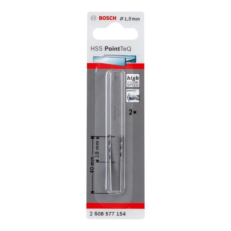 2608577154 HSS PointTeQ Spiraalboor - 1,5 x 18mm (2st) by Bosch Professional – product image 1 of 5