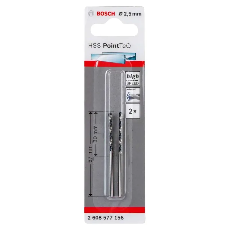 2608577156 HSS PointTeQ Spiraalboor - 2,5 x 30mm (2st) by Bosch Professional – product image 1 of 5