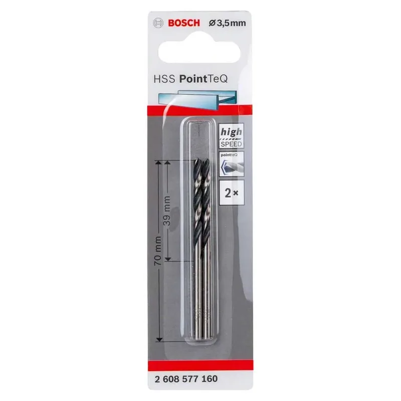 2608577160 HSS PointTeQ Spiraalboor - 3,5 x 39mm (2st) de Bosch Professional – image du produit 1 sur 5
