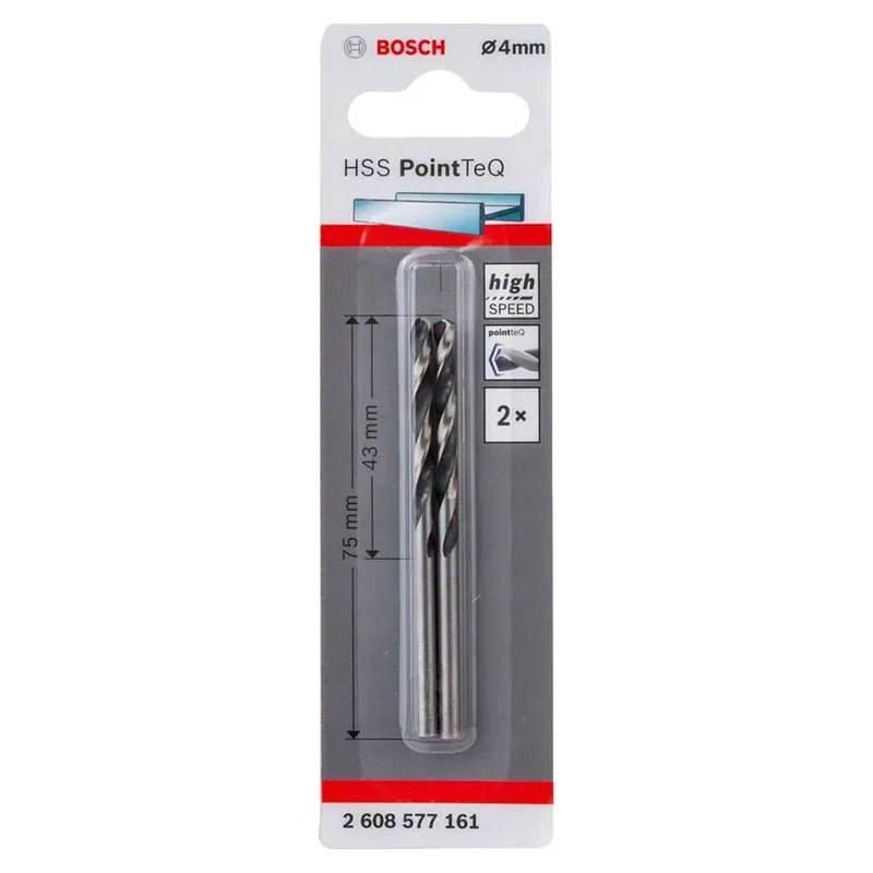 2608577161 HSS PointTeQ Spiraalboor - 4 x 43mm (2st) by Bosch Professional – product image 1 of 5