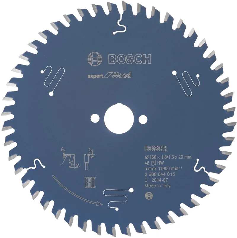 2608644015 Cirkelzaagblad Expert voor hout 160x20 - 48 tanden de Bosch Professional – image du produit
