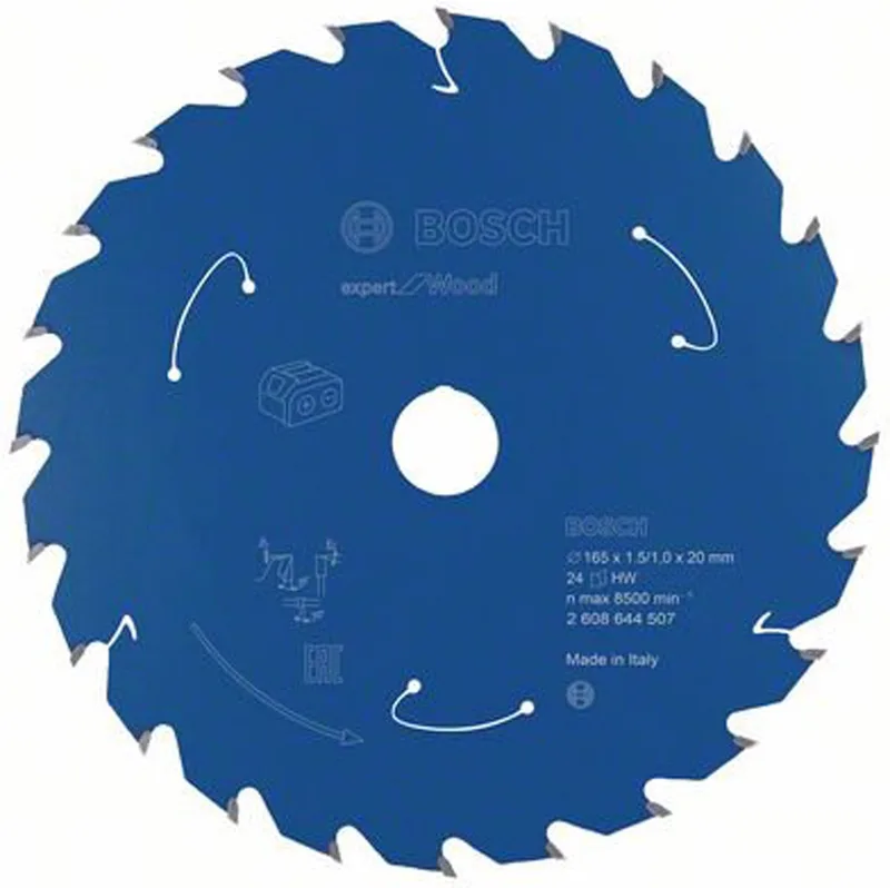 2608644507 Cirkelzaagblad accu Expert - 165 x 20 x 24T - Hout - Carbide de Bosch Professional – image du produit