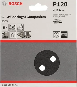 5 SCHUURVEL Ø125 BEST COATINGS 8,120 by Bosch – product image 1 of 2