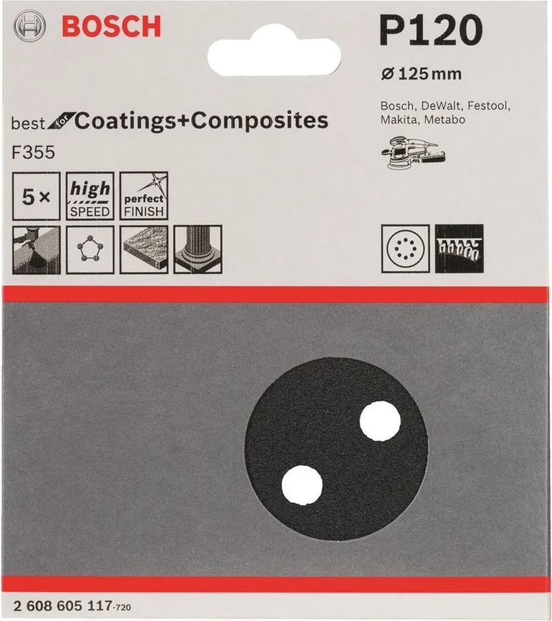 5 SCHUURVEL Ø125 BEST COATINGS 8,120 by Bosch – product image 1 of 2