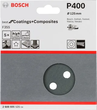5 SCHUURVEL Ø125 BEST COATINGS 8,400 de Bosch – image du produit 1 sur 2