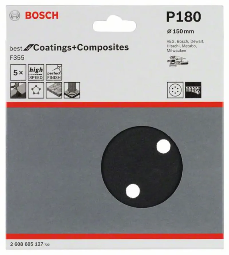 5 SCHUURVEL Ø150 BEST COATINGS 6,180 de Bosch Professional – image du produit 2 sur 2
