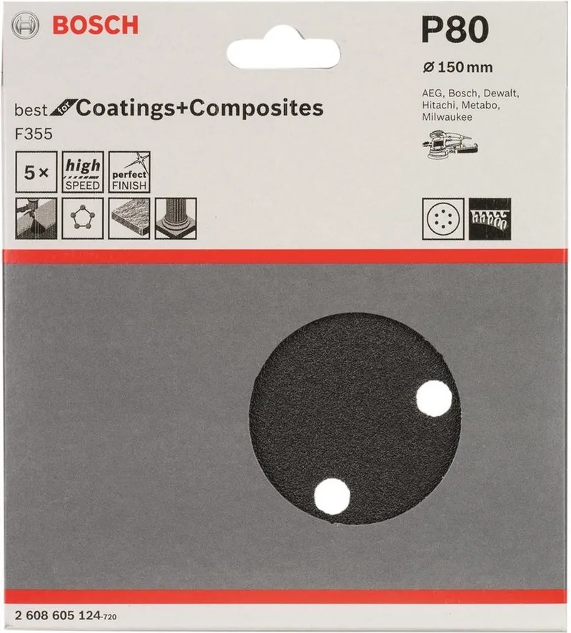 5 SCHUURVEL Ø150 BEST COATINGS 6,80 de Bosch Professional – image du produit 1 sur 2