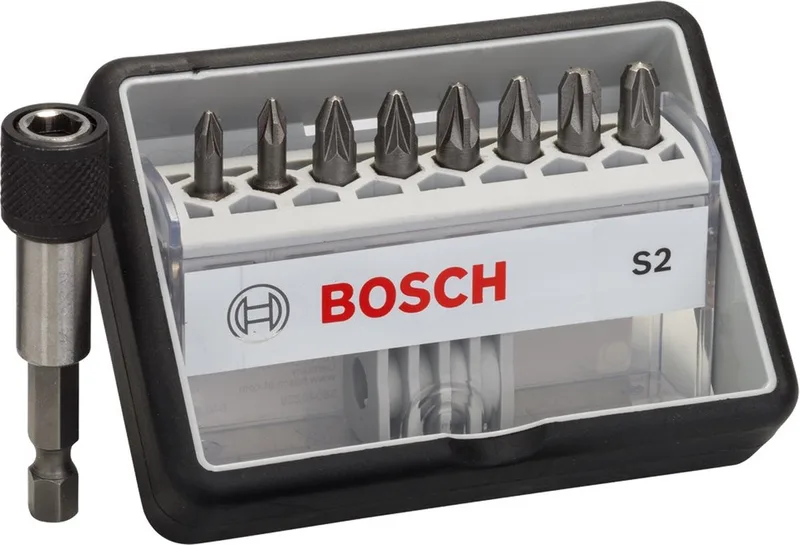8+1-delige Robust Line bitset S Extra Hard 25 mm, 8+1-delig by Bosch Home & Garden – product image