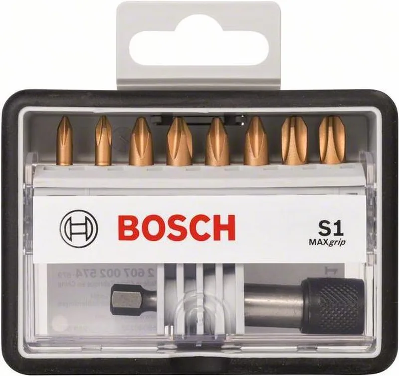 8+1-delige Robust Line bitset S Max Grip 25 mm, 8+1-delig by Bosch Professional – product image