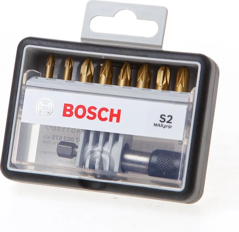 8+1-delige Robust Line bitset S Max Grip 25 mm, 8+1-delig by Bosch Professional – product image