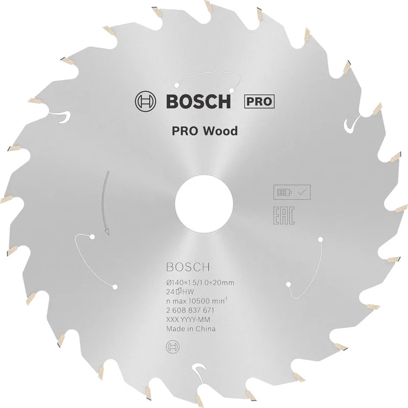 Accesorios Pro Cirkelzaagblad Voor Hout 140x20 Mm Zilver de Bosch Professional – image du produit 1 sur 2