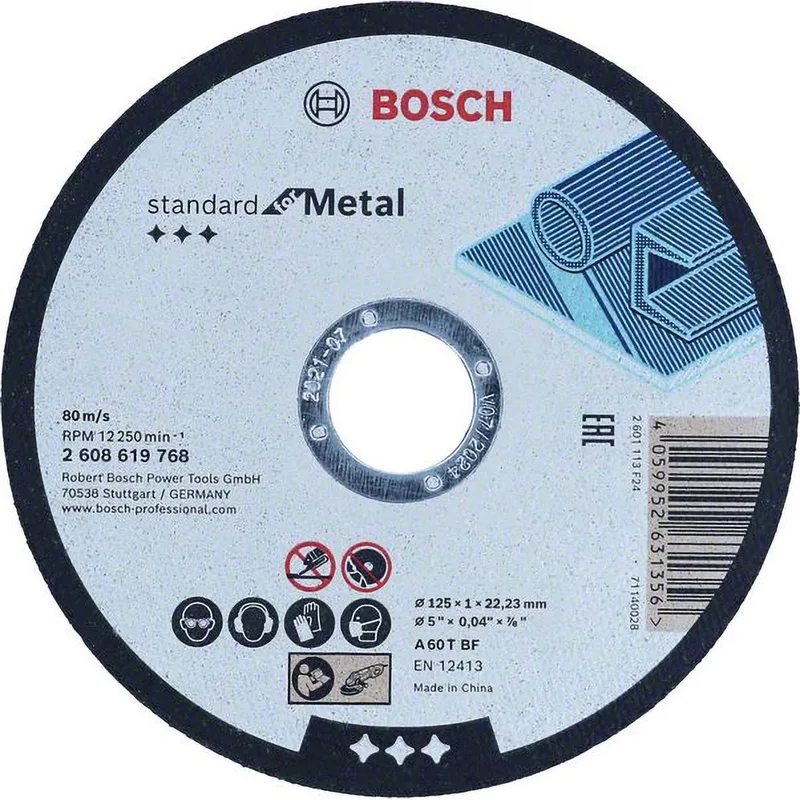 Accessoires Doorslijpschijf Standard Metal 125X1X22.23 - 2608619768 van Bosch – productafbeelding 1 van 3
