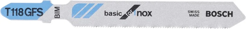 Stichsägeblatt T 118 GFS VE à 5 Stück Basic for Stainless Steel von Bosch Professional – Produktbild